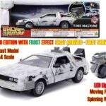 BACK TO THE FUTURE PART I 1982 DELOREAN FROST EFFECT 1/24 DIE-CAST MODEL LIMITED EDITION