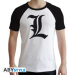 DEATH NOTE - Tshirt "L Symbol" man SS white - premium*