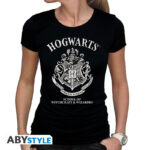 HARRY POTTER - Tshirt "Hogwarts" woman SS black - basic*