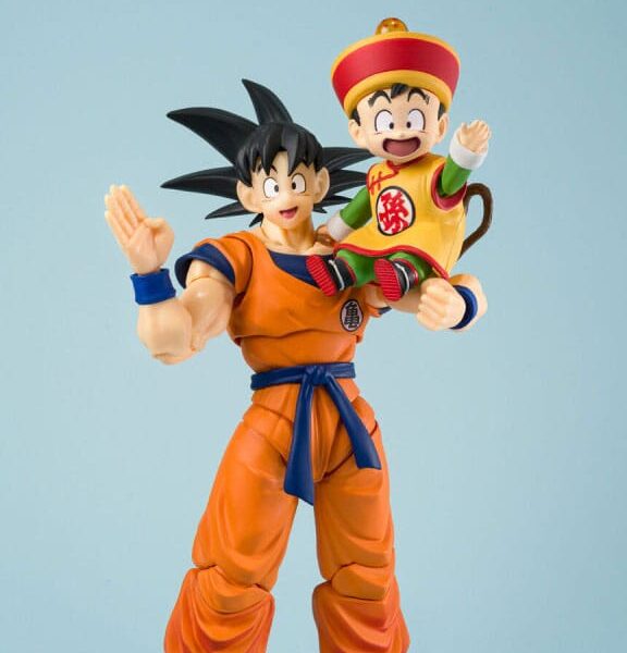 Dragon Ball S.H.Figuarts Action Figure Son Goku & Son Gohan Kid & Kintoun 14 cm & 6 cm