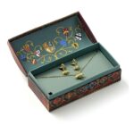 Harry Potter: Quidditch Golden Snitch Necklace and Earrings Gift Set (Golden Tone)