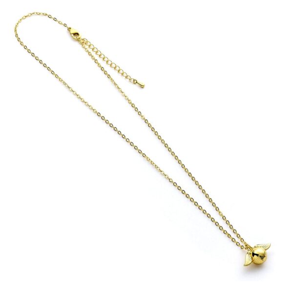 Harry Potter Necklace Golden Snitch Charm (Golden Tone)