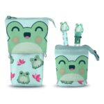 Oh My Pop! Pop Up Pencil with Multicoloured ball pen & Erasable Gel Pen Froggy