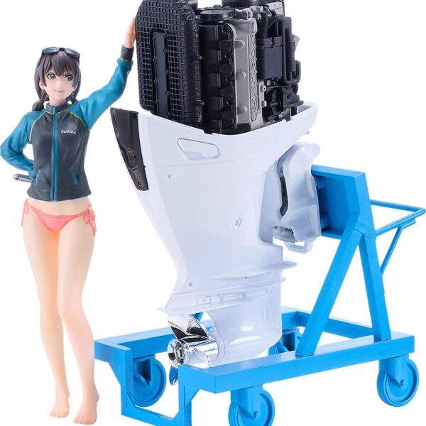 Original Character PLAMAX Plastic Model Kit MF-97 minimum factory Minori with Honda BF350 Grand Prix White 10 cm