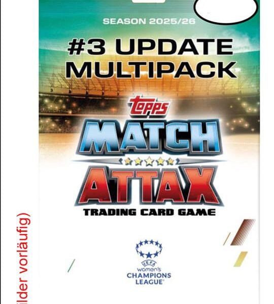 UEFA Women's Champions League Match Attax Trading Cards 2025/26 Mega Multipack Update Queens of Europe *German Version*