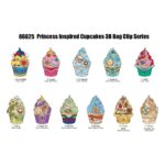 Disney Princess 3D Foam Bag Clips Cupcake Display (24)