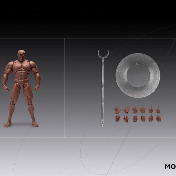 Inart Action Figure 1/12 Blank Male Body Black 17 cm