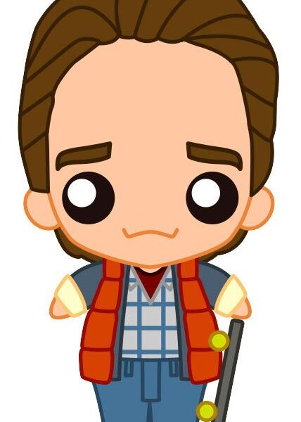 Back to the Future Pokis Rubber Minifigure Marty McFly 6 cm