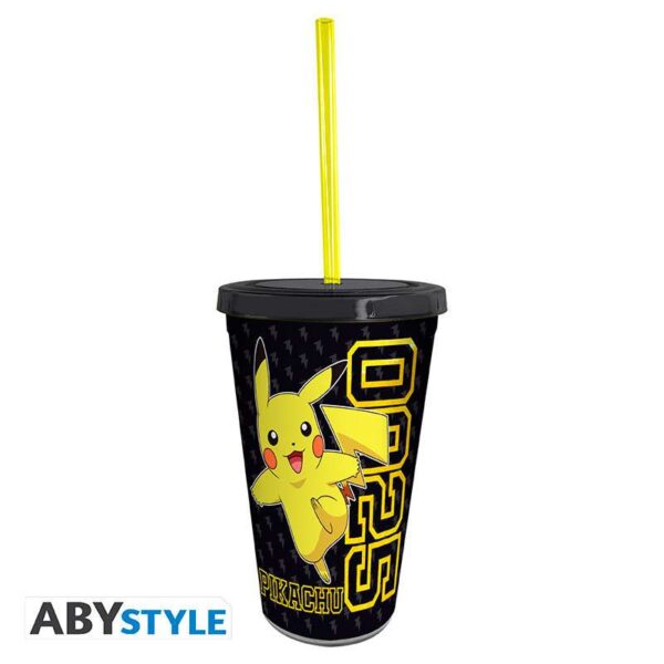 POKEMON PIKACHU TUMBLER WITH STRAW