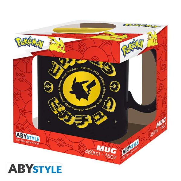 POKEMON PIKACHU BLACK ICON MUG