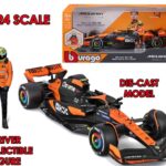 F1 MC LAREN MCL38 WITH NORRIS FIGURE - 1:24 DIE-CAST MODEL