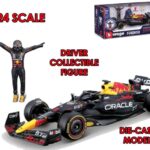 F1 RED BULL RACING RB19 WITH VERSTAPPEN FIGURE - 1:24 DIE-CAST MODEL