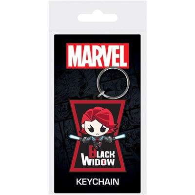 BLACK WIDOW CHARACTER PVC KEYCHAIN