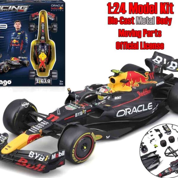 Bburago F1 Model Kit Red Bull RB19 Max Verstappen DieCast 1:24 Kit di Montaggio