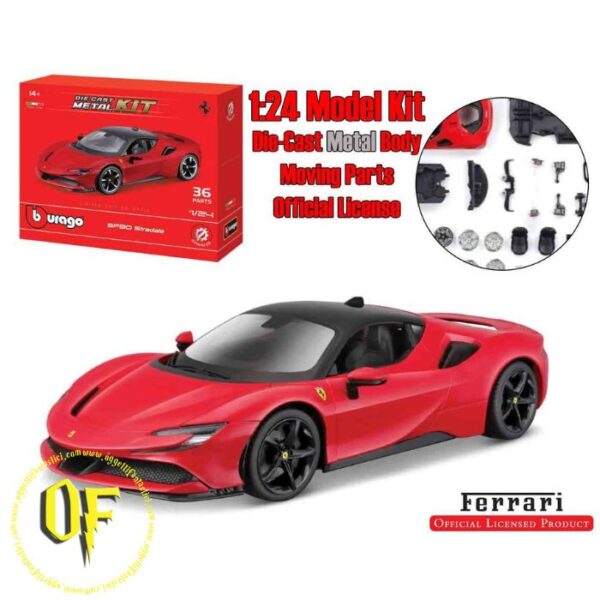 Bburago Metal Model Kit Ferrari SF90 Stradale DieCast 1:24 Kit di Montaggio