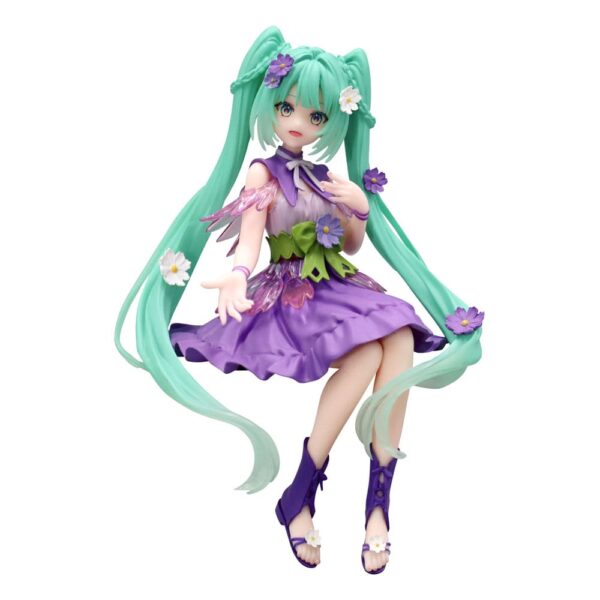 Hatsune Miku Noodle Stopper PVC Statue Flower Fairy Cosmos Purple Color Ver. 14 cm - Furyu