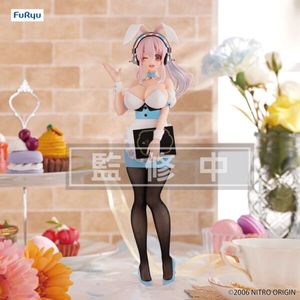 Super Sonico BiCute Bunnies PVC Statue Waitress Light Blue Color Ver. 28 cm - Furyu
