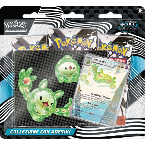 Pokemon Scarlatto e Violetto - Luce Nera collezione con adesivi