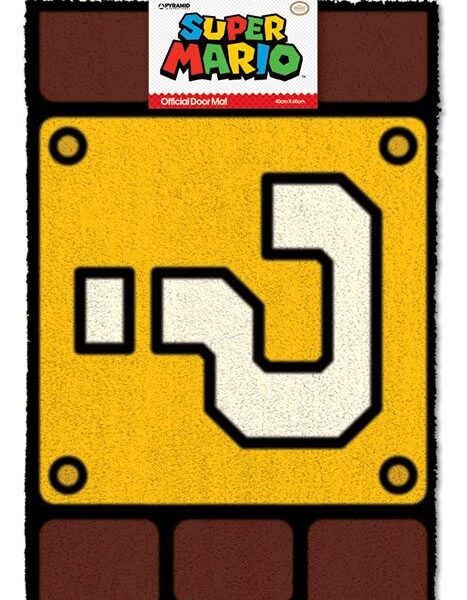 Super Mario Doormat Question Mark Block 40 x 60 cm