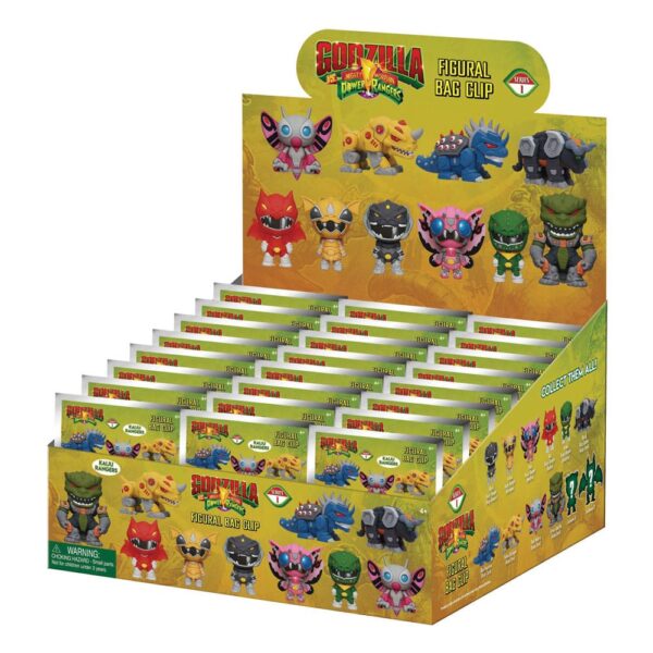 Godzilla vs. Power Rangers 3D PVC Bag Clips Series 1 Display (24)