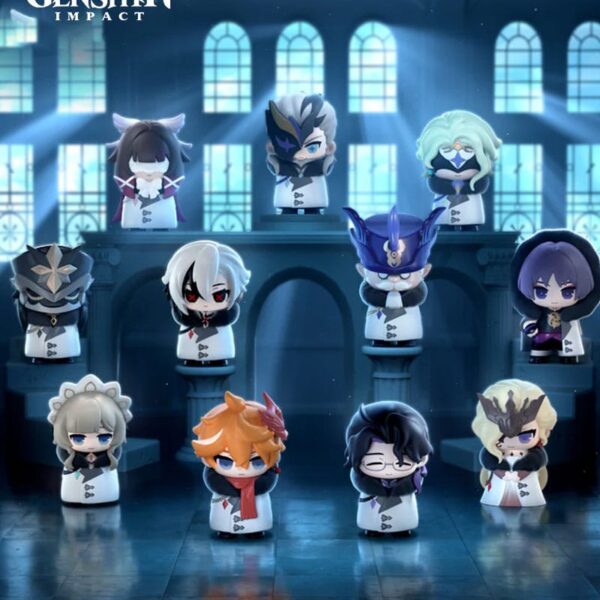 Genshin Impact Mini Figures Fatui Harbingers Chibi Design 7 cm Blind Box Display (9)