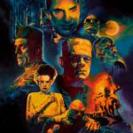 Universal Monsters Art Print Collage by Chris Valentine 61 x 46 cm - unframed