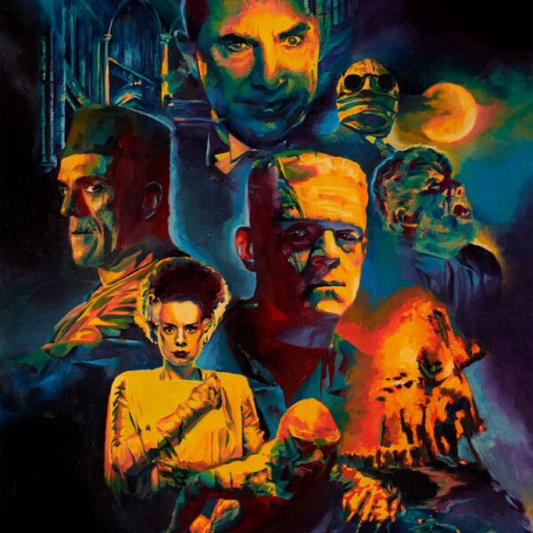 Universal Monsters Art Print Collage by Chris Valentine 61 x 46 cm - unframed