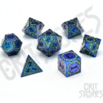 CritStones Metal Dice Set Twilight Grove (7)