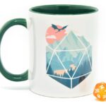 Glassstaff Gift Set Mug & Dice D20 A D20 Scene