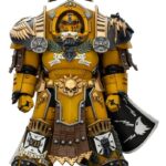Warhammer Imperial Fists Action Figure Legion Praetor in Tartaros Terminator Armourwith Power Sword and Vigil Storm Shield 14 cm