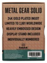 Metal Gear Solid 2 Ingot Snake 24k Gold Plated Limited Edition - immagine 3