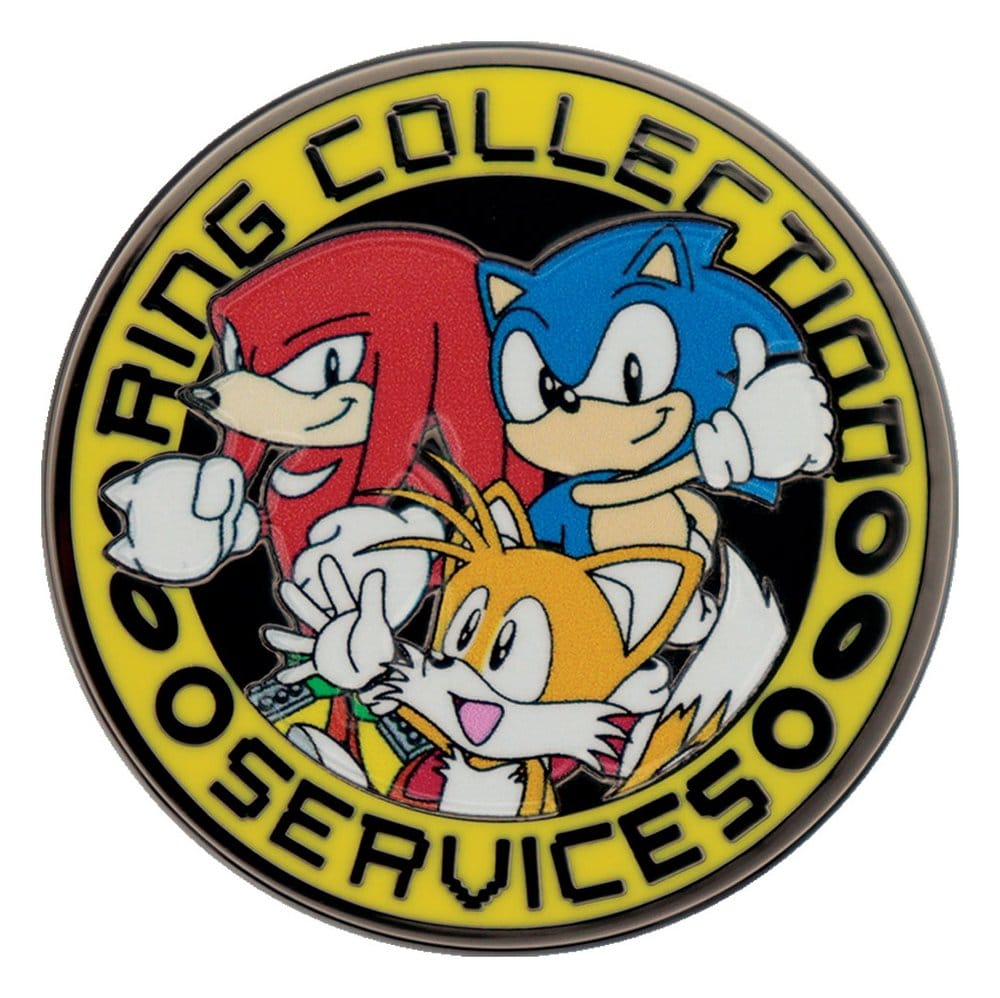 x_fntk-seg-son02 Sonic - The Hedgehog Pin Badge Sonic, Tails, Knuckles Limited Edition - immagine 1