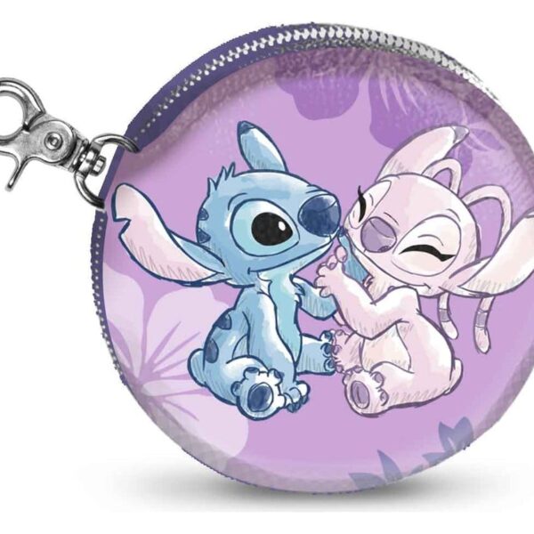 Lilo & Stitch Face-Cookie Coin Purse Stitch & Angel Pink