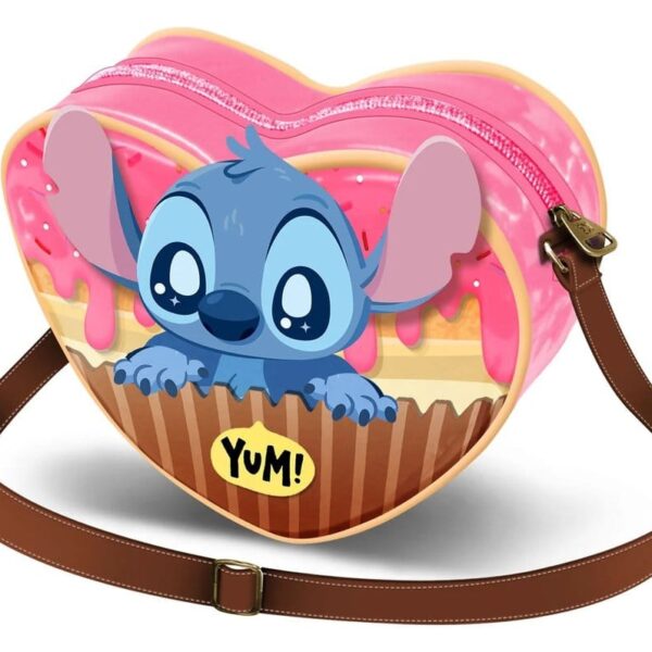 Lilo & Stitch Casual Heart Crossbody Bag Muffin Pink