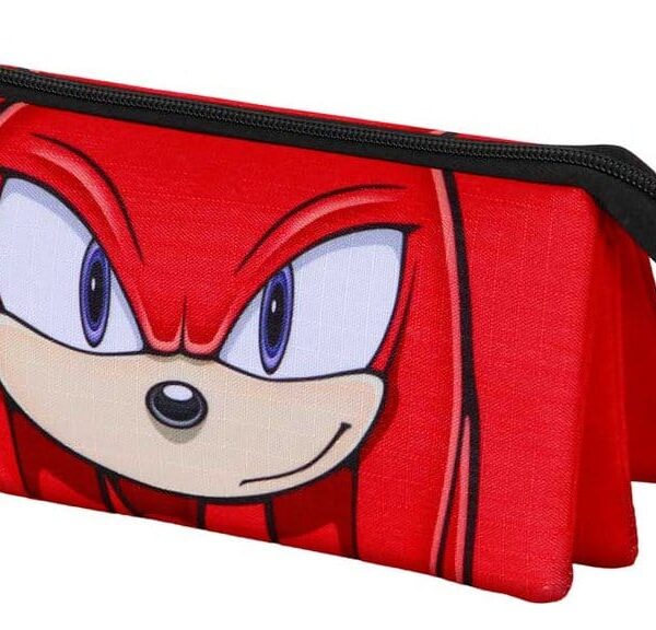 Sonic - The Hedgehog Triple Pencil case SEGA Knuckles Sight Red