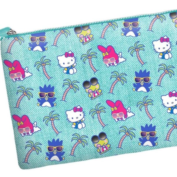 Sanrio Soleil Toiletry Bag Hello Kitty Palms Turquoise