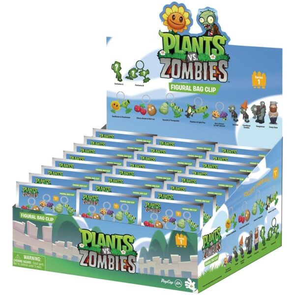 Plants vs. Zombies 3D Foam Bag Clips Serie 1 Display (24)