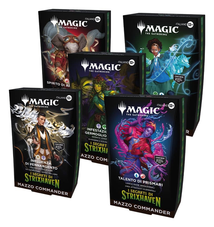 x_wotcd53391030 Magic the Gathering I Segreti di Strixhaven Commander Decks Case (5) italian - immagine 1