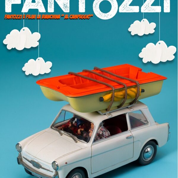 Fantozzi E Filini La Bianchina Al Campeggio 1/18 Die-cast Deluxe Edition