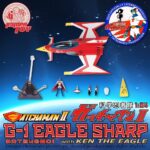 Gatchaman II Action Figure with Vehicle 1/24 G-1 Eagle Sharp & Ken The Eagle - immagine 2