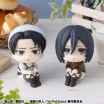 Attack on Titan Look Up PVC Statues Levi Cleaning up Ver. & Mikasa Ackerman (with gift) 11 cm
