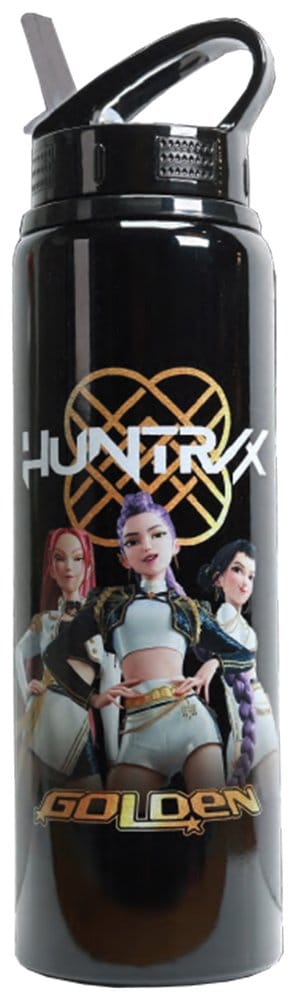 x_bsskd722229 KPop Demon Hunters Flip Top Water Bottle Golden - immagine 1