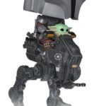 Star Wars: The Mandalorian and Grogu POP! Rides Deluxe Vinyl Bobblehead Figure The Mandalorian with Grogu in Imperial Remnant AT-RT 9 cm