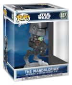 Star Wars: The Mandalorian and Grogu POP! Rides Deluxe Vinyl Bobblehead Figure The Mandalorian with Grogu in Imperial Remnant AT-RT 9 cm - immagine 2