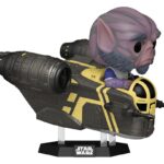 Star Wars: The Mandalorian and Grogu POP! Rides Deluxe Vinyl Bobblehead Figure Zeb Orrelios in the Razor Crest 9 cm