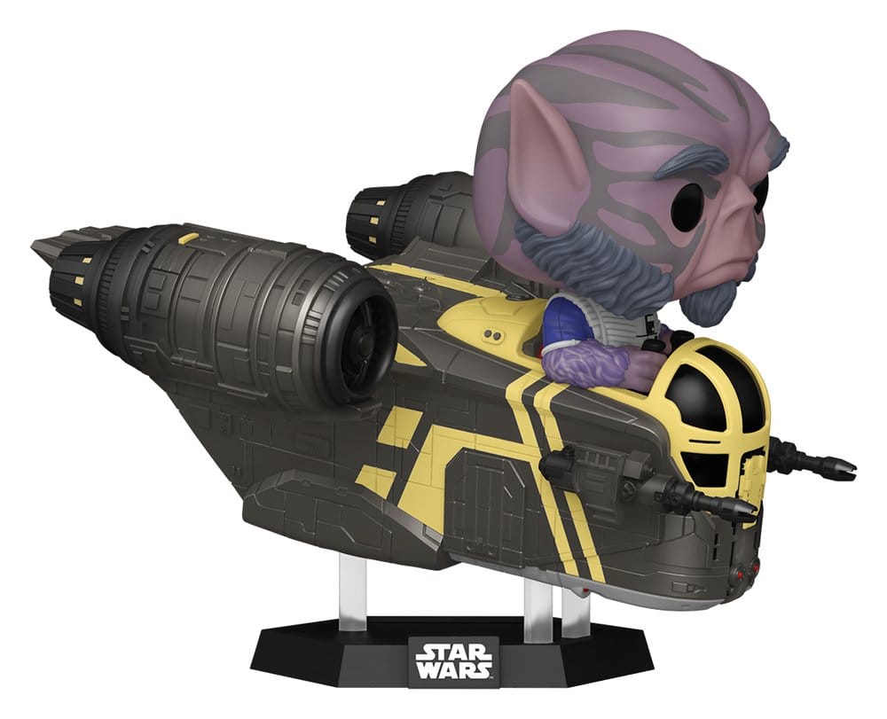 x_fk92565 Star Wars: The Mandalorian and Grogu POP! Rides Deluxe Vinyl Bobblehead Figure Zeb Orrelios in the Razor Crest 9 cm - immagine 1