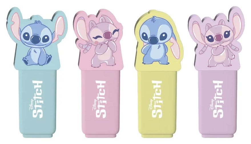 x_gpe82806 Stitch Set of 4 Highlighters with Topper - immagine 1