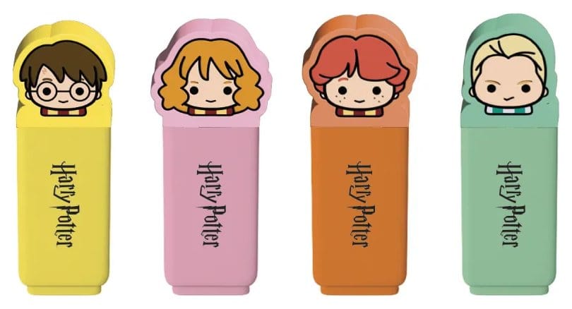 x_gpe82810 Harry Potter Set of 4 Highlighters with Topper - immagine 1