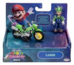 The Super Mario Galaxy Movie Action Figure with Pull Back Motorcycle Luigi 6 cm - immagine 5