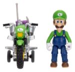 The Super Mario Galaxy Movie Action Figure with Pull Back Motorcycle Luigi 6 cm - immagine 6